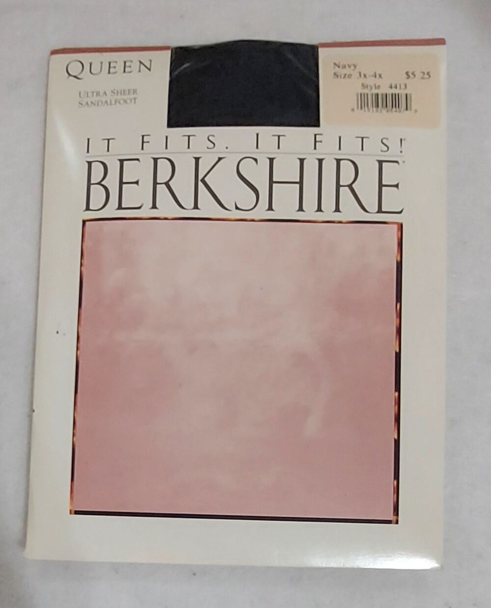 Pantyhose Vintage 1994 Berkshire It Fits Nylons Queen Navy